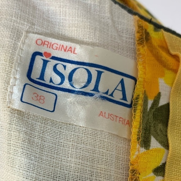 Vintage Isola Sunflower Midi Dress Size 38 - Picture 9 of 10